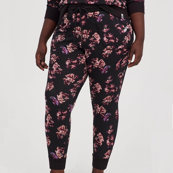 SET: Torrid Everyday Fleece Floral Active Sweatshirt/Jogger 2X - Picture 8 of 14